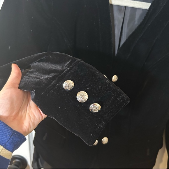 I.N.C International Concepts Velvet Military black jacket - Picture 7 of 10